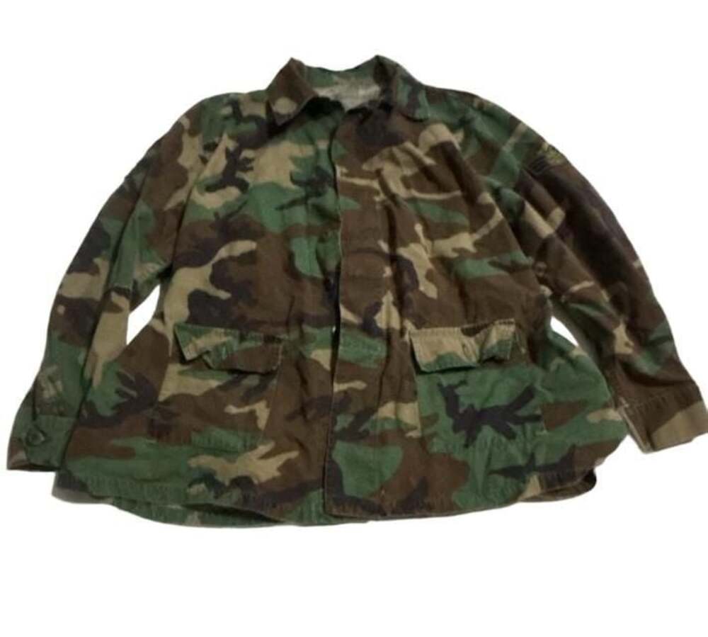 Vintage US Military Woodland Camo BDU Combat Coat Jacket 16S